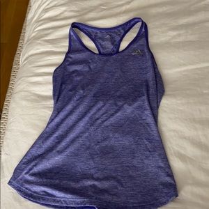 Adidas purple racerback athletic tank